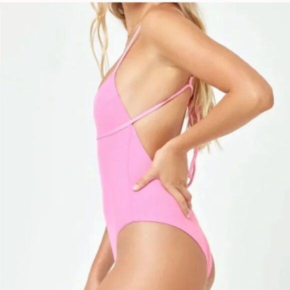NWT Lspace Bree One Piece Classic in Pink Size Medium - Picture 3 of 15